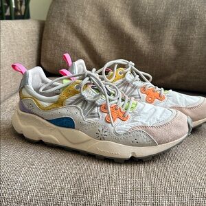 Women’s Flower Mountain Yamano 3 Athletic Hiking Suede Nylon Sneakers Size 41